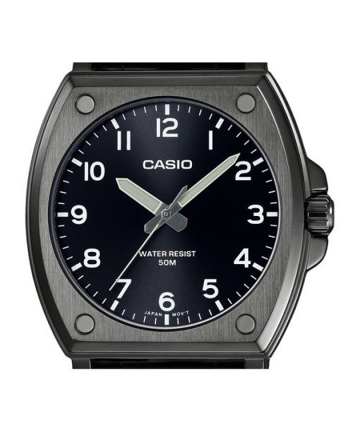 Casio Standard Analog Black Ion Plated Stainless Steel Black Dial Quartz MTP-E730B-1AV Men's Watch