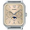 Casio Standard Analog Moon Phase Stainless Steel Champagne Dial Quartz MTP-M305D-9AV Men's Watch