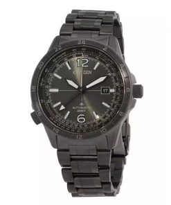 Citizen Promaster Air GMT Stainless Steel Black Dial Automatic Diver's NB6045-51H 200M Men's Watch