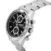 Seiko Spirit Chronograph Stainless Steel Black Dial Quartz SBTR005 100M Men's Watch