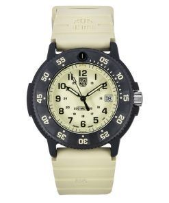 Luminox Original Navy Seal EVO Rubber Strap Beige Dial Quartz Diver's XS.3010.EVO.S 200M Men's Watch