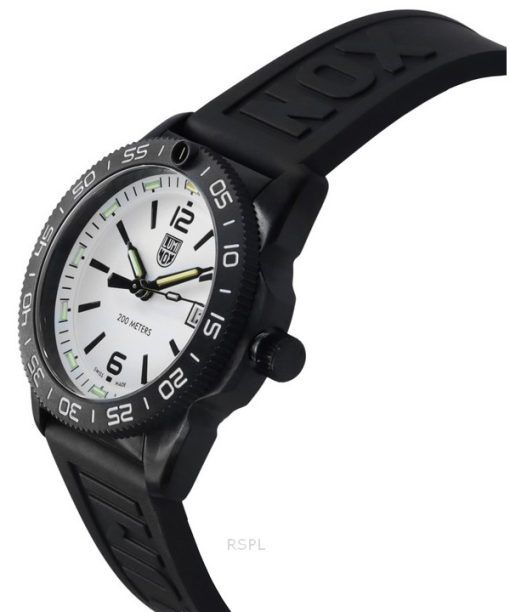 Luminox Pacific Diver Ripple Rubber Strap White Dial Quartz XS.3127M 200M Men's Watch