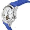 Bulova Marine Star Silicone Strap Mother Of Pearl Dial Automatic 96L324 100M Women's Watch