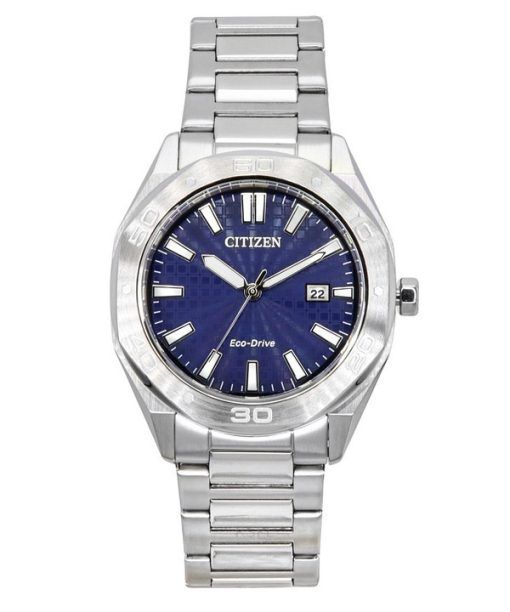 Citizen Eco-Drive Stainless Steel Blue Dial BM7630-80L 100M Men's Watch