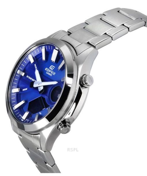 Casio Edifice Analog Digital Stainless Steel Blue Dial Quartz EFV-C120D-2A 100M Men's Watch