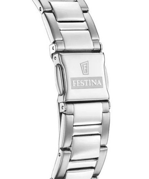 Festina Rainbow Chronograph Crystal Accents Stainless Steel Black Dial Quartz F20606-3 100M Women's Watch