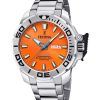 Festina The originals Stainless Steel Orange Dial Quartz Diver's F20665-5 200M Men's Watch