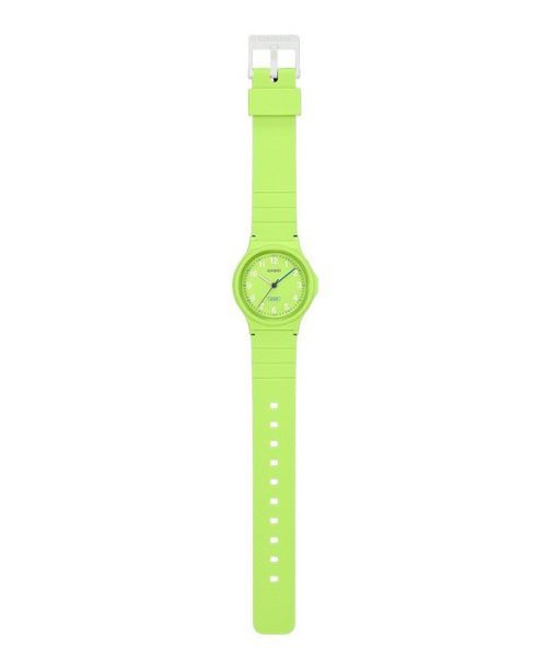 Casio Pop Analog Lime Green Bio Based Resin Strap Lime Green Dial Quartz LQ-24B-3B Women's Watch