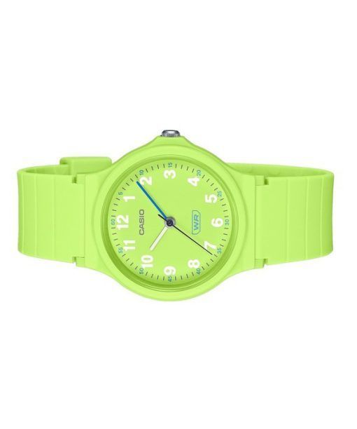 Casio Pop Analog Lime Green Bio Based Resin Strap Lime Green Dial Quartz LQ-24B-3B Women's Watch