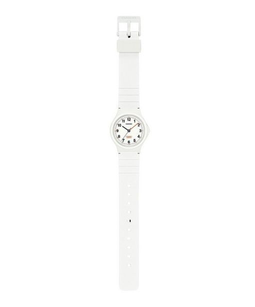 Casio Pop Analog White Bio Based Resin Strap White Dial Quartz LQ-24B-7B Women's Watch