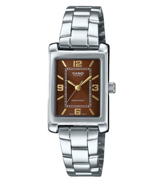 Casio Standard Analog Stainless Steel Brown Dial Quartz LTP-1234DD-5A Women's Watch