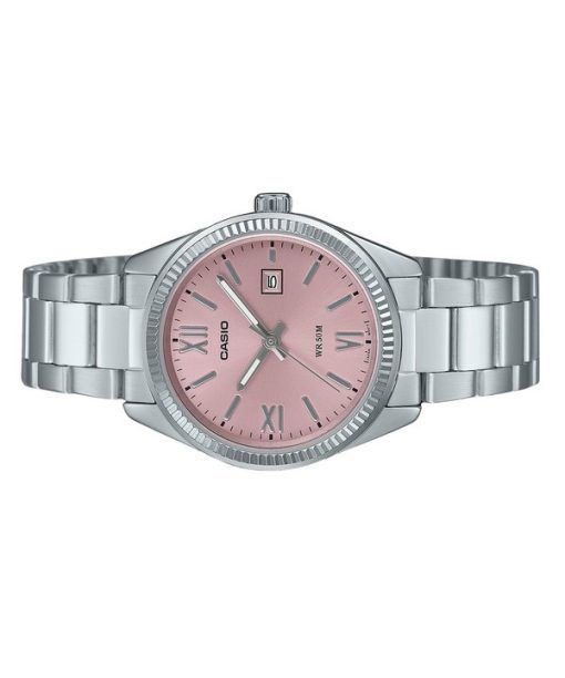 Casio Standard Analog Stainless Steel Pink Dial Quartz LTP-1302DD-4A1V Women's Watch