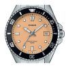 Casio Standard Analog Stainless Steel Salmon Dial Quartz MDV-10D-4A2V Men's Watch