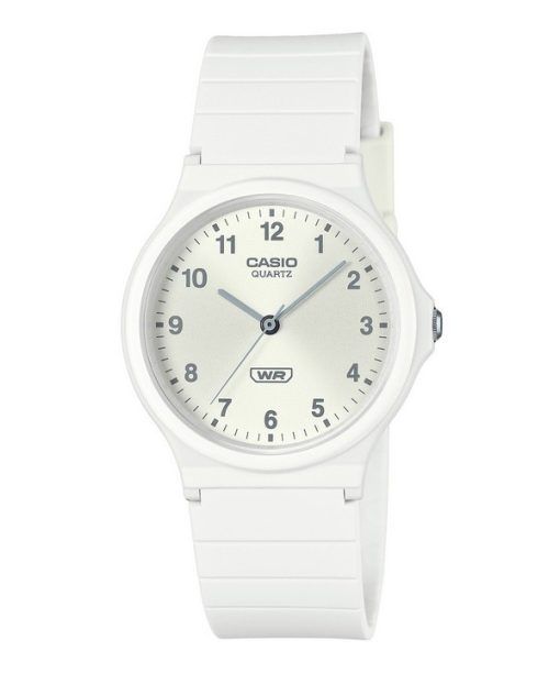 Casio POP Analog Bio Based Resin Strap Silver Dial Quartz MQ-24B-7B Unisex Watch