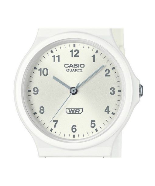 Casio POP Analog Bio Based Resin Strap Silver Dial Quartz MQ-24B-7B Unisex Watch