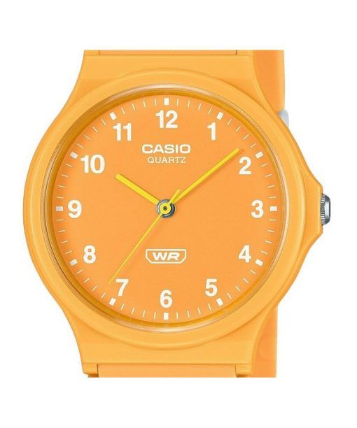 Casio POP Analog Bio Based Resin Strap Orange Dial Quartz MQ-24B-9B Unisex Watch