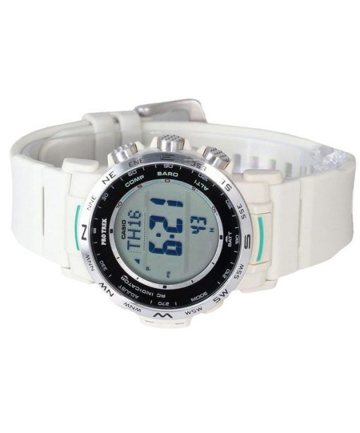 Casio ProTrek Climber Line Digital White Bio Based Resin Strap Tough Solar PRW-35-7 100M Men's Watch