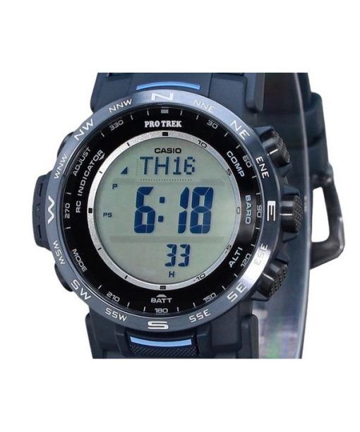 Casio ProTrek Climber Line Digital Blue Bio Based Resin Tough Solar PRW-35Y-2 100M Men's Watch