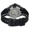 Edox Delfin The Original Mecano Rubber Strap Skeleton Black Dial Automatic Divers 85303 357GN NGN 200M Mens Watch