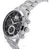 Bulova Sutton Big Date Chronograph Stainless Steel Black Dial Quartz 96B319 Mens Watch