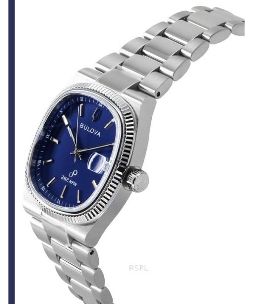 Bulova Classic Super Seville 262kHz Precisionist Stainless Steel Blue Dial Quartz 96B440 Men's Watch