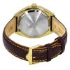 Bulova Jet Star Leather Strap Gold Tone Dial Quartz 97B214 Men's Watch