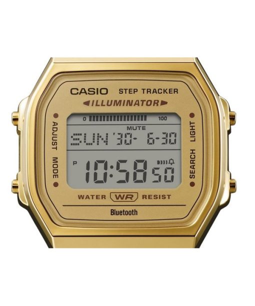 Casio Vintage Digital Smartphone Link Gold Tone Stainless Steel Quartz ABL-100WEG-9A Unisex Watch