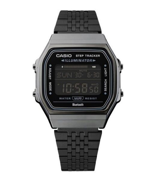 Casio Vintage Digital Smartphone Link Stainless Steel Quartz ABL-100WEGG-1B Unisex Watch