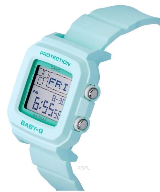 Casio Baby-G Digital Resin Strap Mint Green Dial Quartz BGD-10-3 100M Women's Watch