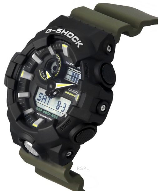 Casio G-Shock Analog Digital Resin Strap Black Dial Quartz GA-710TU-1A3 200M Men's Watch