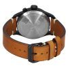 Iron Annie Flight Control Dual Time Leather Strap Black Dial Quartz 51442 Mens Watch