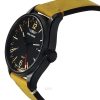 Iron Annie Flight Control Dual Time Leather Strap Black Dial Quartz 51482 Mens Watch