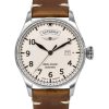 Iron Annie Flight Control Brown Leather Strap Beige Full Luminous Dial Automatic 51643 Mens Watch