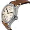 Iron Annie Flight Control Brown Leather Strap Beige Full Luminous Dial Automatic 51643 Mens Watch