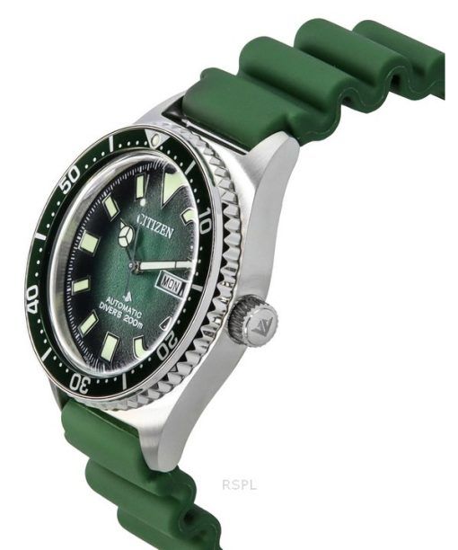 Citizen Promaster Polyurethane Strap Green Dial Automatic Diver's NY0121-09X 200M Men's Watch