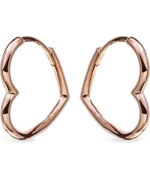 Pandora Asymmetric Heart Hoop Earrings 288307 For Women