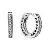 Pandora Pave Heart Hoop Earrings 296317CZ For Women