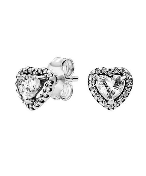 Pandora Elevated Heart Stud Earrings 298427C01 For Women