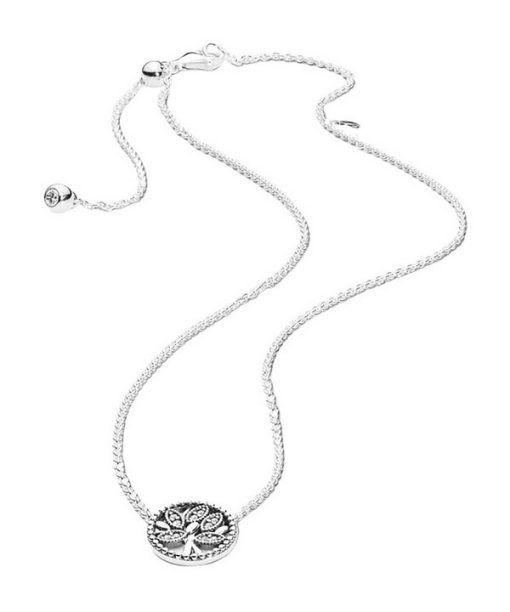 Pandora Sparkling Family Tree Necklace 397780CZ-45 For Women