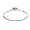 Pandora Moments Silver Bracelet With Heart Shaped Clasp 590719-18 For Women