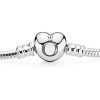 Pandora Moments Heart Clasp Snake Chain Bracelet 590719-21 For Women