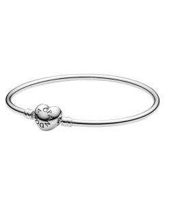 Pandora Moments Heart Clasp Bangle Bracelet 596268-17 For Women