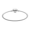 Pandora Moments Heart Clasp Bangle Bracelet 596268-17 For Women