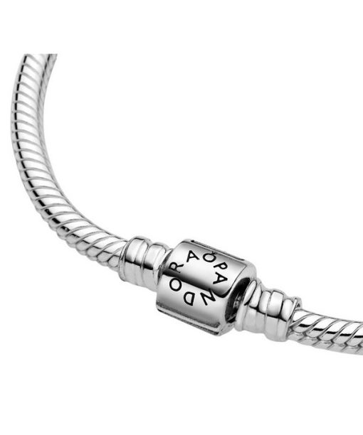 Pandora Moments Barrel Clasp Snake Chain Bracelet 598816C00-20 For Women