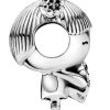 Pandora Little Girl Charm With Pink Enamel 798016EN160 For Women