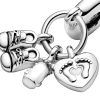 Pandora Baby Bottle and Shoes Dangle Charm 798106CZ For Women