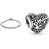 Pandora Family Heart Sterling Silver Charm 798571C00 For Women