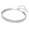 Swarovski Matrix Clear Crystals And Rhodium Plated Tennis Bracelet 5221397 For Women