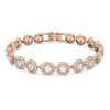 Swarovski Una Angelic Clear Crystals And Rose Gold Tone Plated Tennis Bracelet 5240513 For Women