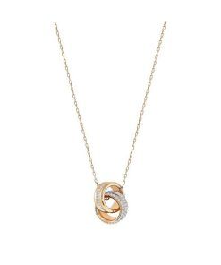 Swarovski Hyperbola Clear Crystals And Rose Gold Tone Plated Pendant 5240525 For Women